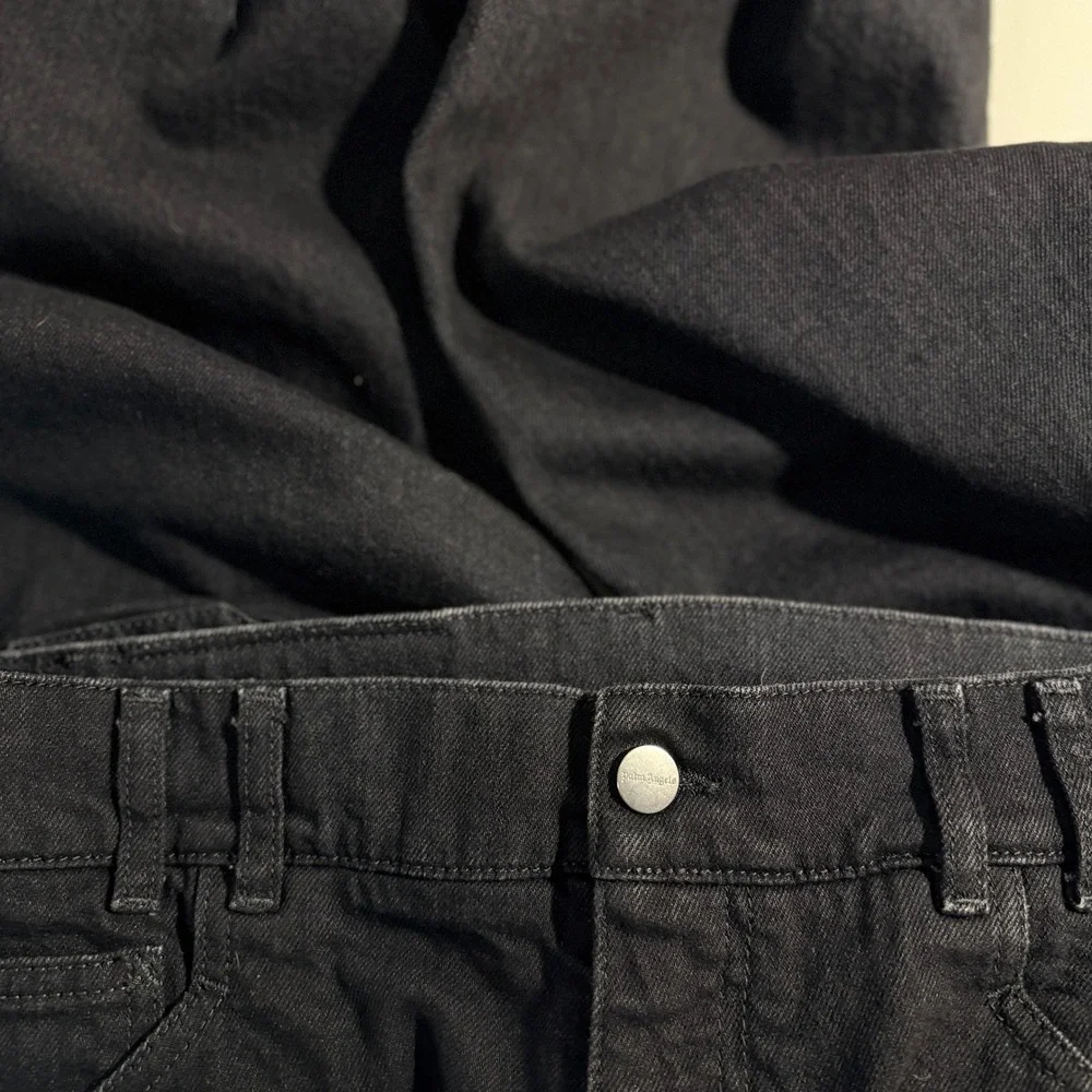 Palm Angels Denim Jeans Men 34 Black Streetwear Luxury Goth PMYA020R20659028